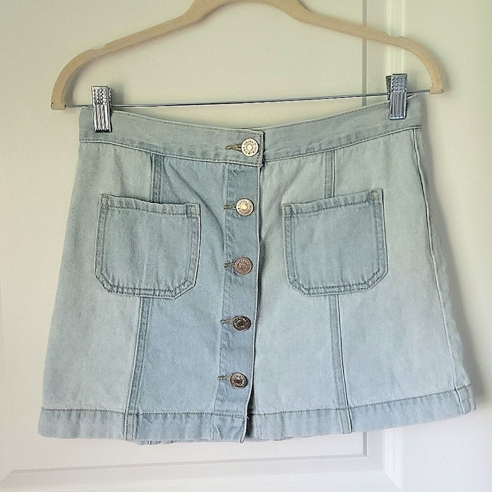 Forever 21 Light Blue Jean Denim Skirt - Size Small